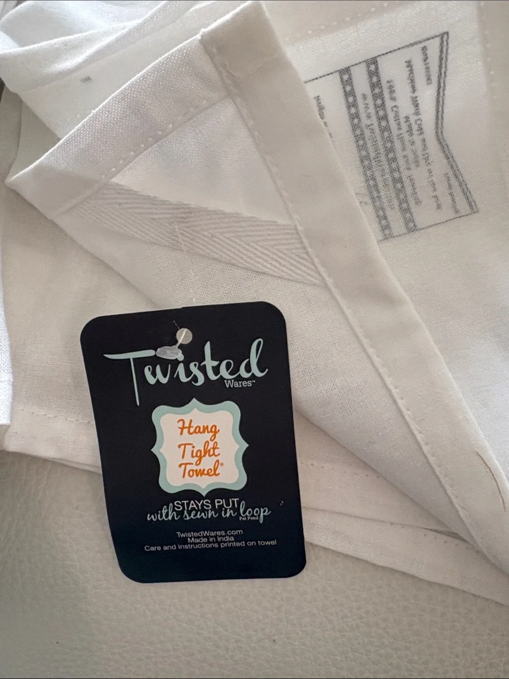 Twisted White Halloween Kitchen Towels with Black and Purple Accents